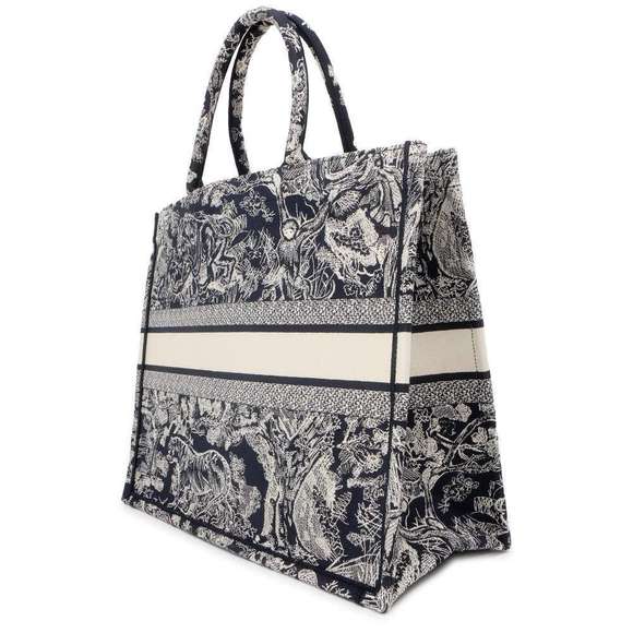 Dior Toile Christian Bag Multicolor Large Tote Book  de Reverse Jouy - Picture 1 of 10